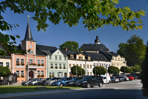 Rathaus und Häuser Untermarkt